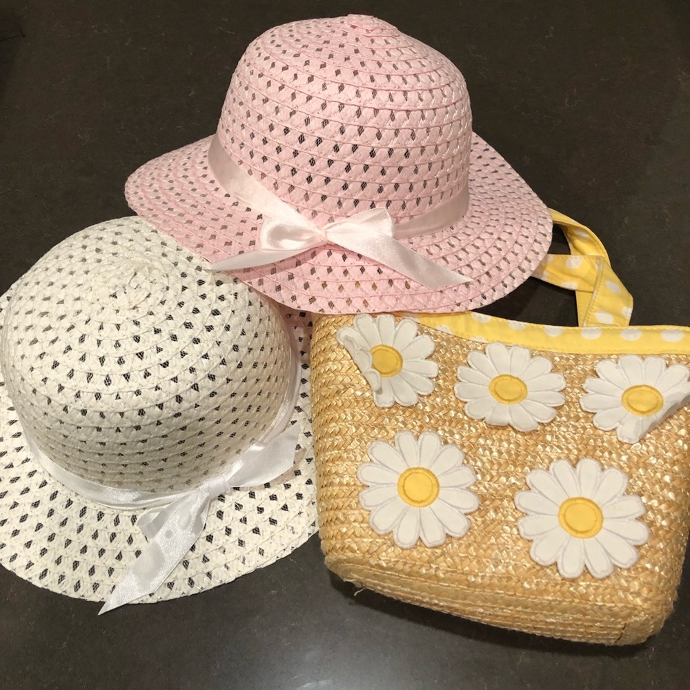 Little Girl’s Easter Hats and Gymboree Purse